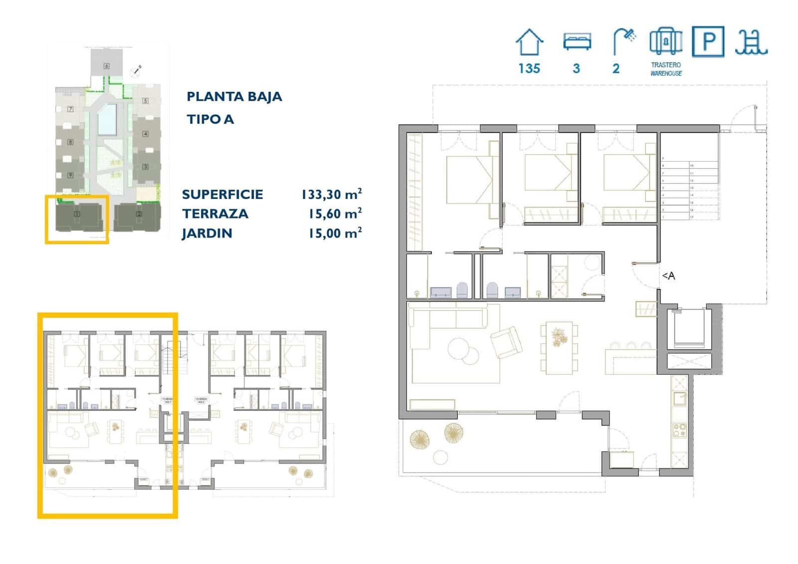 3 soverom Leilighet til salgs i San Pedro del Pinatar med svømmebasseng - € 317 900 (Ref: 9960410)
