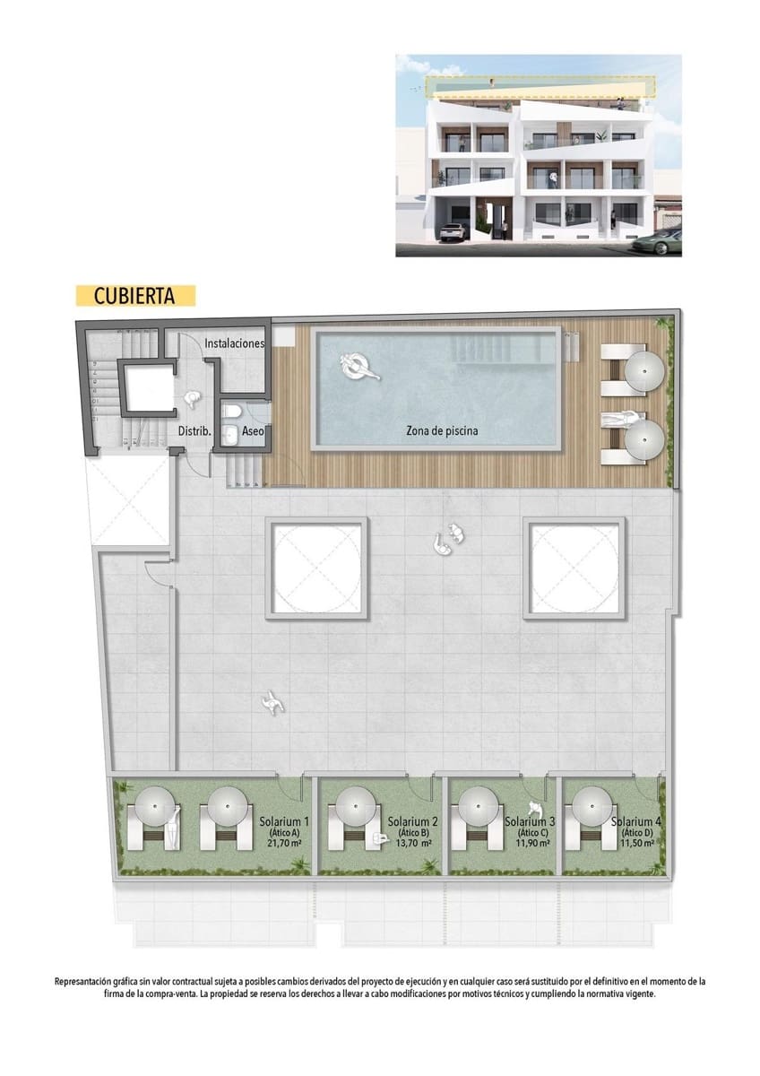 2 soveværelse Lejlighed til salg i Torrevieja med swimmingpool - € 260.000 (Ref: 9960653)