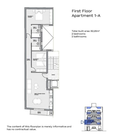2 soverom Leilighet til salgs i Centro - Muelle Pesquero, Torrevieja med svømmebasseng - € 259 000 (Ref: 9960714)