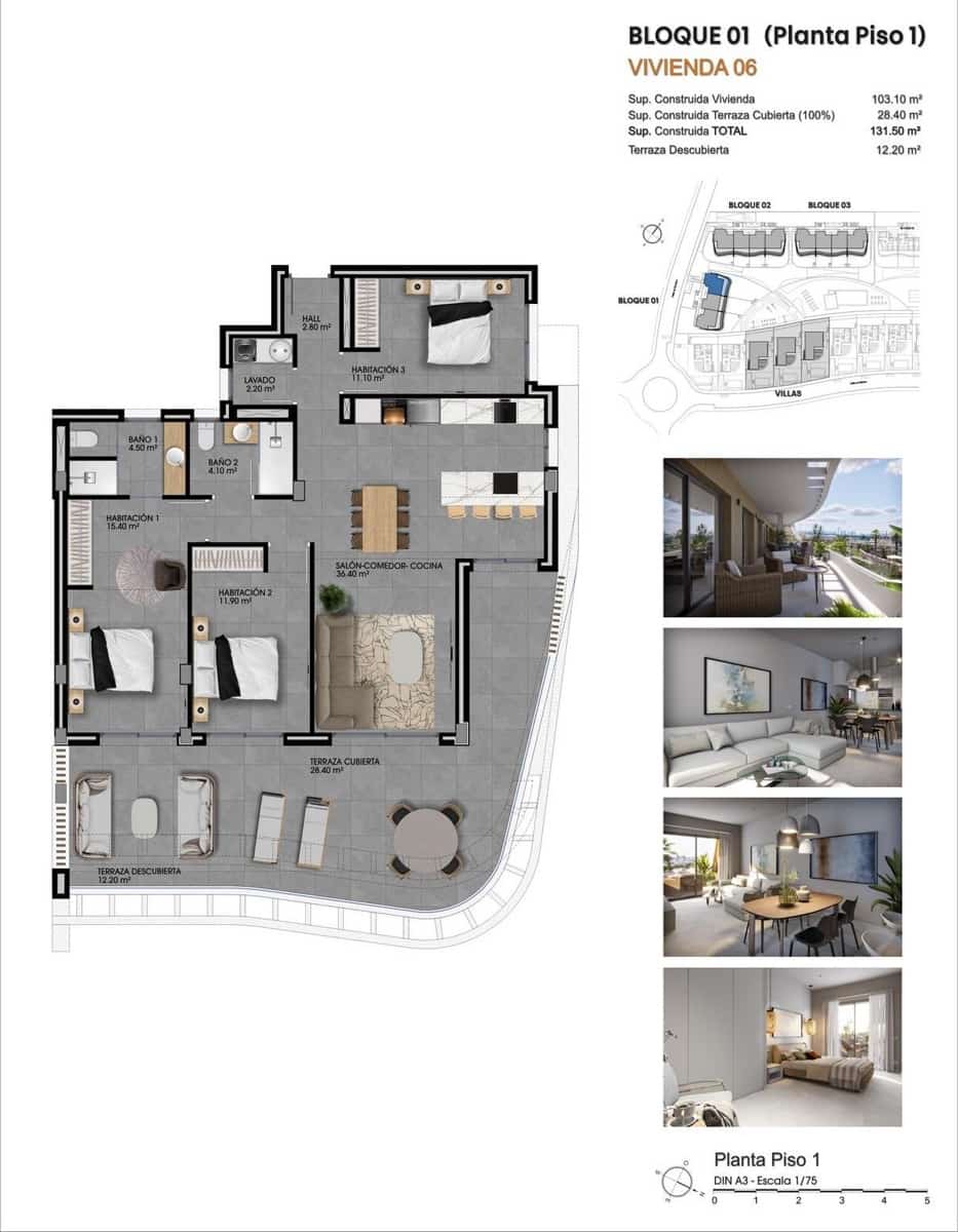 3 slaapkamer Appartement te koop in Finestrat met zwembad - € 470.000 (Ref: 9960723)