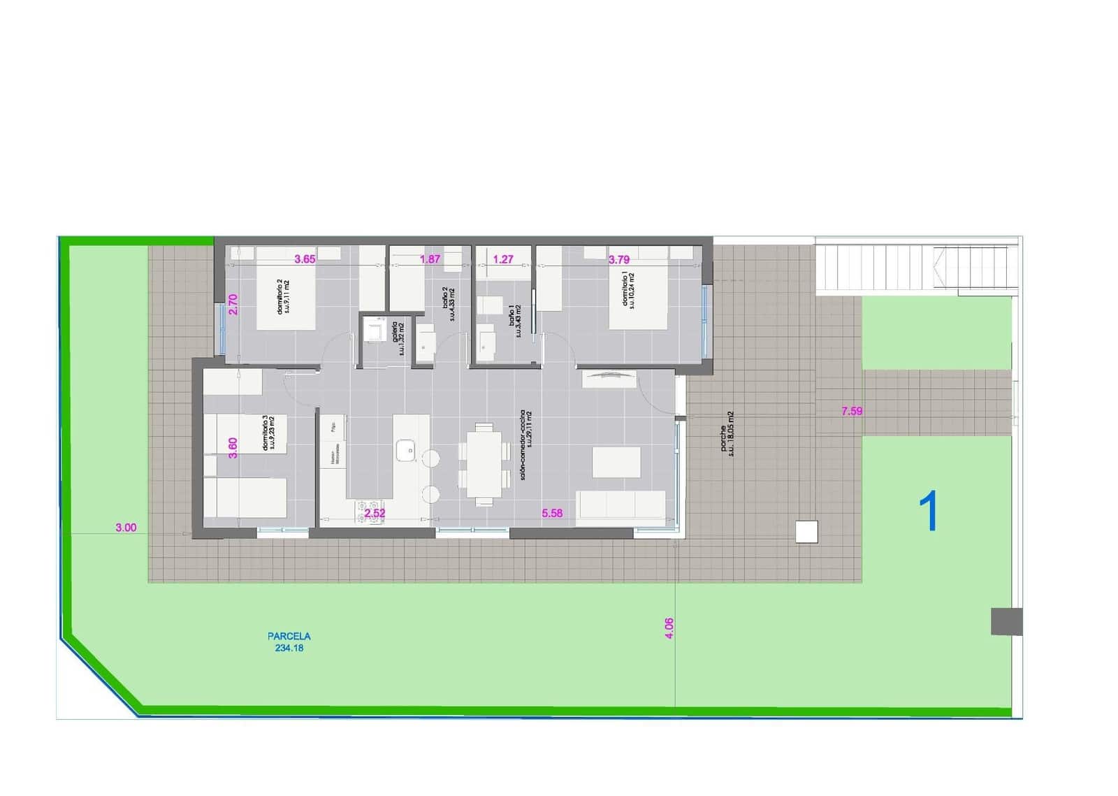 Bungalow de 3 habitaciones en Pilar de la Horadada en venta con piscina - 375.000 € (Ref: 9960769)