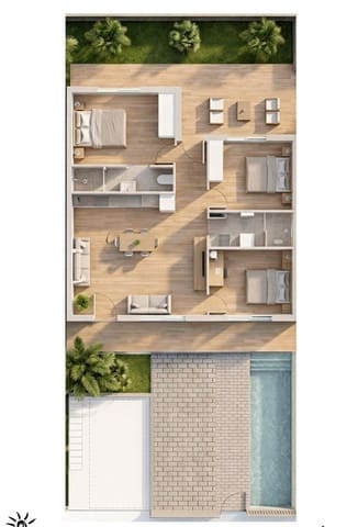 3 soverom Bungalow til salgs i Pilar de la Horadada ciudad, Pilar de la Horadada med svømmebasseng - € 369 900 (Ref: 9960887)