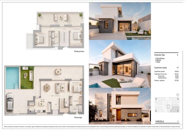 3 soverom Villa til salgs i Pilar de la Horadada ciudad, Pilar de la Horadada med svømmebasseng - € 495 000 (Ref: 9961151)