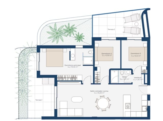 3 soveværelse Lejlighed til salg i Baños y Mendigo, Murcia by med swimmingpool - € 360.000 (Ref: 9547003)