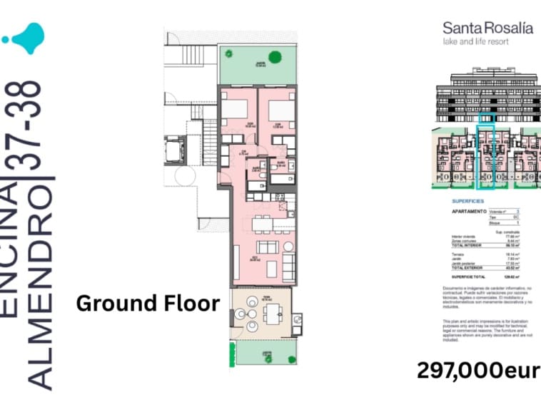 2 sypialnia Apartament na sprzedaż w Torre-Pacheco z basenem - 285 000 € (Ref: 9673749)