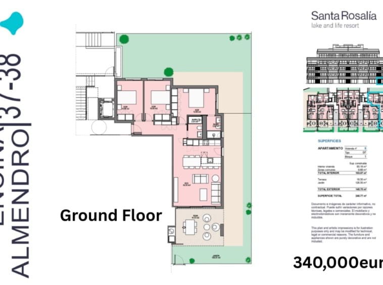 2 sypialnia Apartament na sprzedaż w Torre-Pacheco z basenem - 285 000 € (Ref: 9673749)