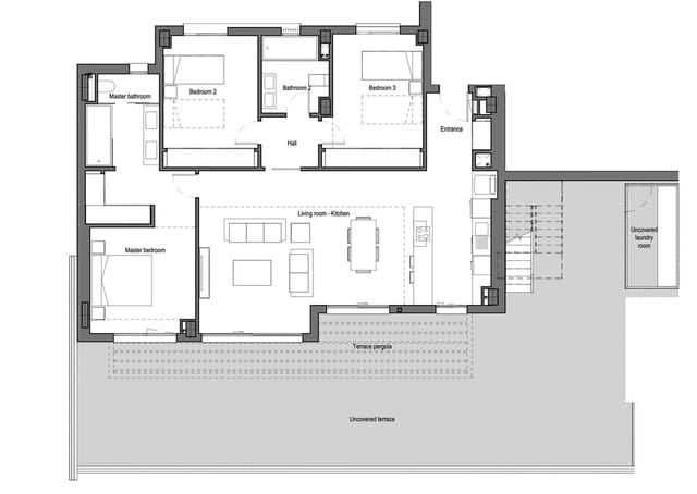3 soverom Penthouse til salgs i Marbella med svømmebasseng garasje - € 1 150 000 (Ref: 6874323)