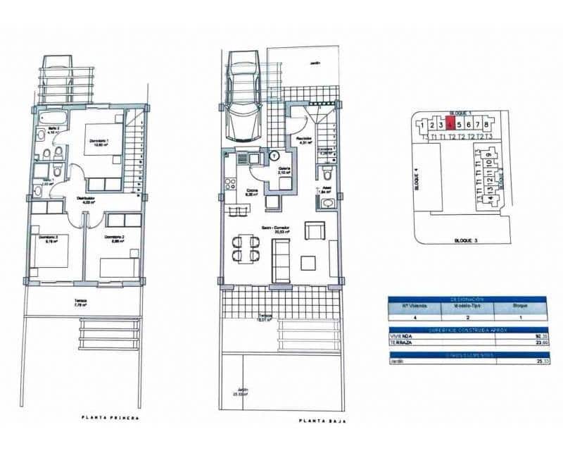 3 soveværelse Byhus til salg i Ciudad Quesada med swimmingpool garage - € 249.950 (Ref: 10014287)