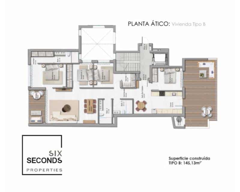 4 chambre Penthouse à vendre à Guardamar del Segura avec piscine garage - 950 000 € (Ref: 10076757)