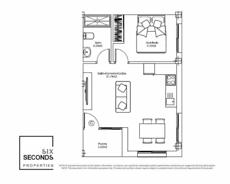 1 makuuhuone Huoneisto myytävänä paikassa Torrevieja mukana 
autotalli - 142 500 € (Ref: 10088491)