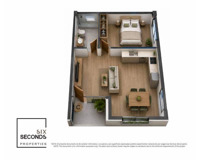 1 makuuhuone Huoneisto myytävänä paikassa Torrevieja mukana 
autotalli - 142 500 € (Ref: 10088491)