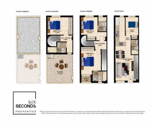 4 quarto Moradia em Banda para venda em Nueva Torrevieja, Torrevieja com piscina garagem - 394 990 € (Ref: 10088495)