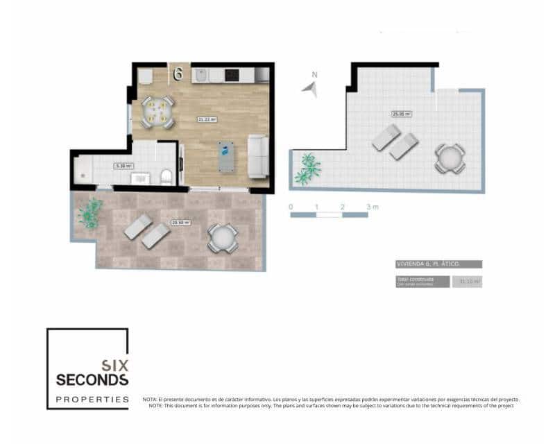 Penthouse for sale in Torrevieja with pool garage - € 200,000 (Ref: 10101350)