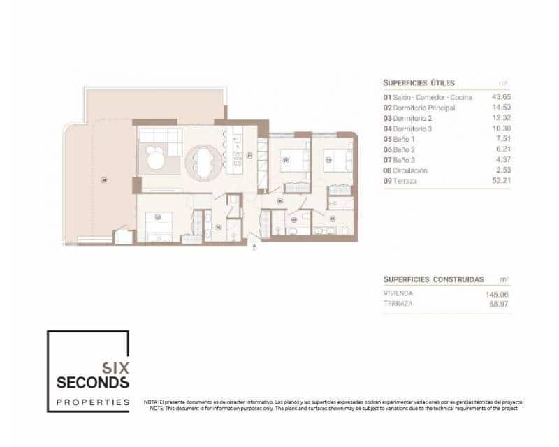 3 slaapkamer Appartement te koop in Las Colinas Golf met zwembad - € 680.000 (Ref: 10120982)