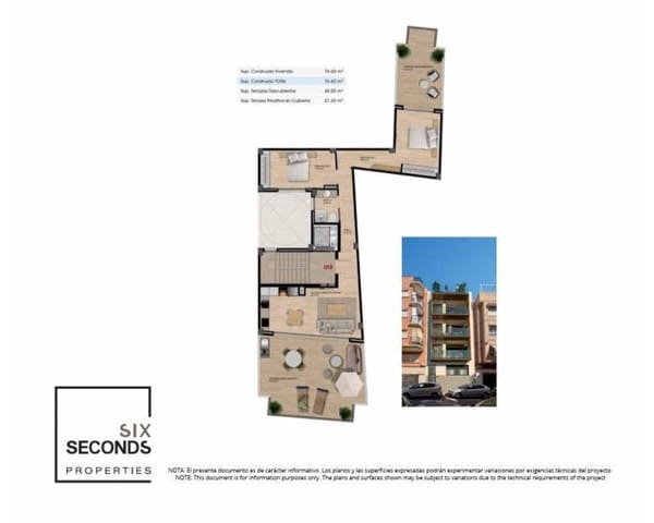 Ático de 2 habitaciones en Norte, Santa Pola en venta - 481.000 € (Ref: 10175783)