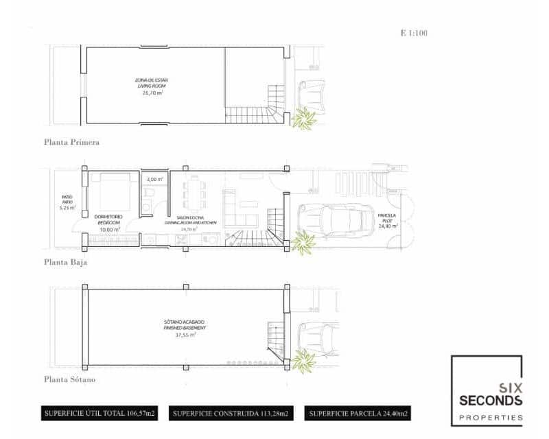 2 soveværelse Rækkehus til salg i Gran Alacant med swimmingpool - € 270.000 (Ref: 6045685)