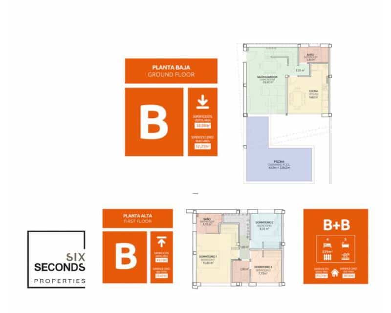 2 quarto Moradia Geminada para venda em Gran Alacant - 395 000 € (Ref: 6216311)