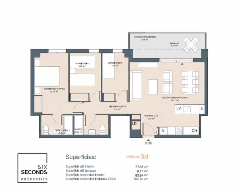 3 soveværelse Lejlighed til salg i Denia med swimmingpool garage - € 394.000 (Ref: 6390098)