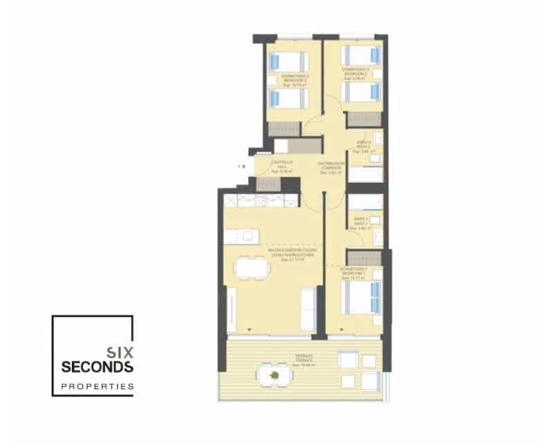 3 quarto Apartamento para venda em Dehesa de Campoamor com piscina - 351 600 € (Ref: 6444861)