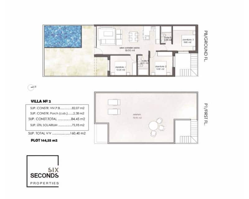 Chalet de 3 habitaciones en Pilar de la Horadada en venta - 355.900 € (Ref: 6483752)