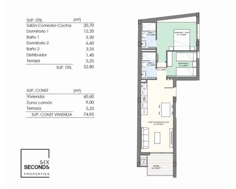 2 makuuhuone Ranta-asunto myytävänä paikassa Torrevieja mukana uima-altaan - 259 000 € (Ref: 6491605)