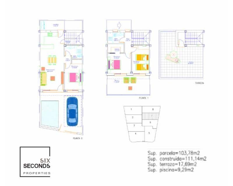 3 Zimmer Reihenhaus zu verkaufen in San Pedro del Pinatar mit Pool - 349.000 € (Ref: 6704727)