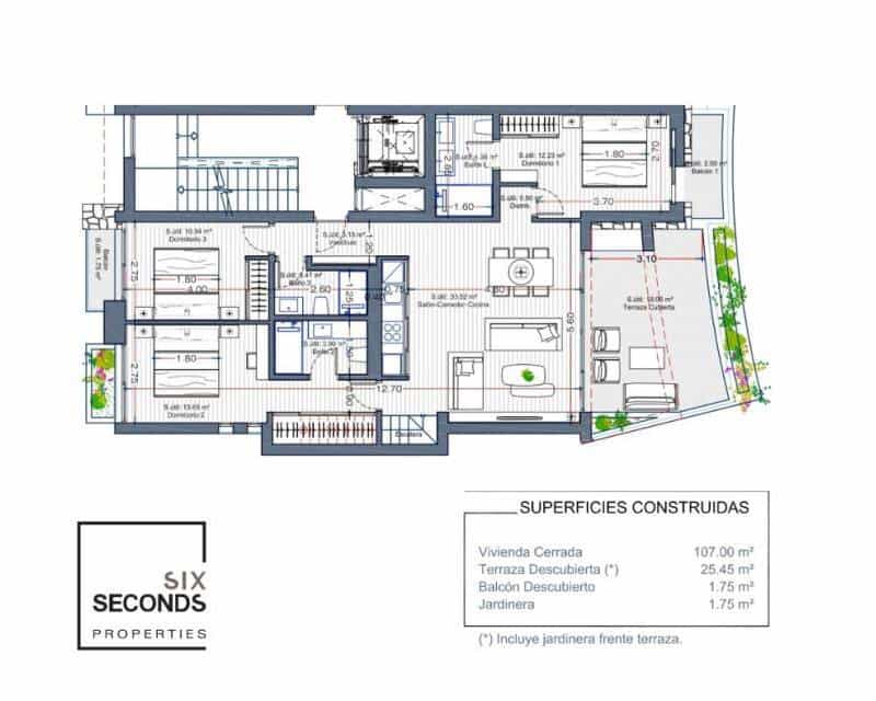 3 slaapkamer Appartement te koop in La Manga Club met zwembad - € 385.000 (Ref: 6735809)