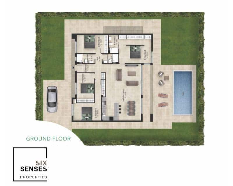 3 makuuhuone Huvila myytävänä paikassa Condado de Alhama - 304 900 € (Ref: 6739010)