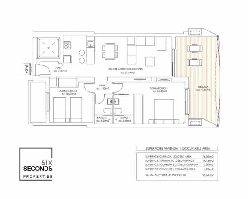 2 bedroom Apartment for sale in Playa Flamenca with pool garage - € 335,000 (Ref: 6762948)