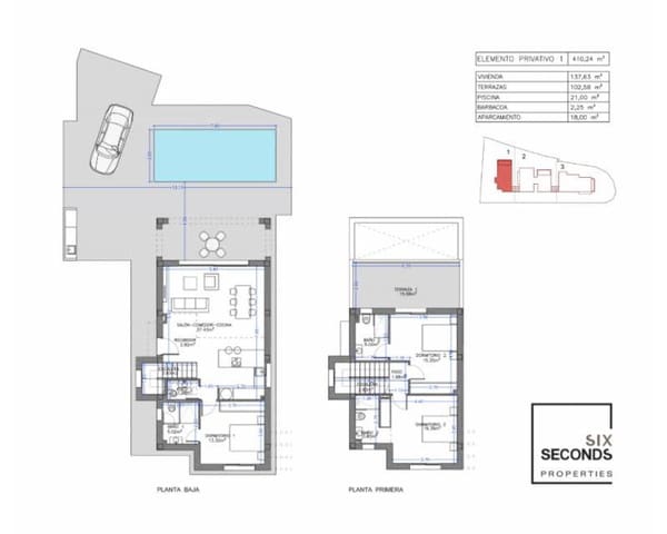 3 Zimmer Villa zu verkaufen in Cabo Roig, Orihuela mit Pool Garage - 760.000 € (Ref: 6787039)