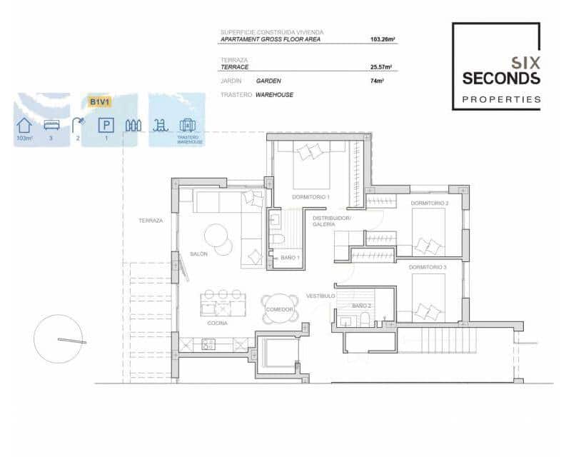 3 bedroom Apartment for sale in Torre-Pacheco with pool garage - € 369,900 (Ref: 6985898)