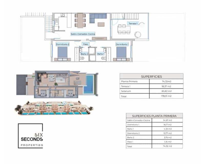 3 soveværelse Byhus til salg i Finestrat med swimmingpool garage - € 369.900 (Ref: 6993830)