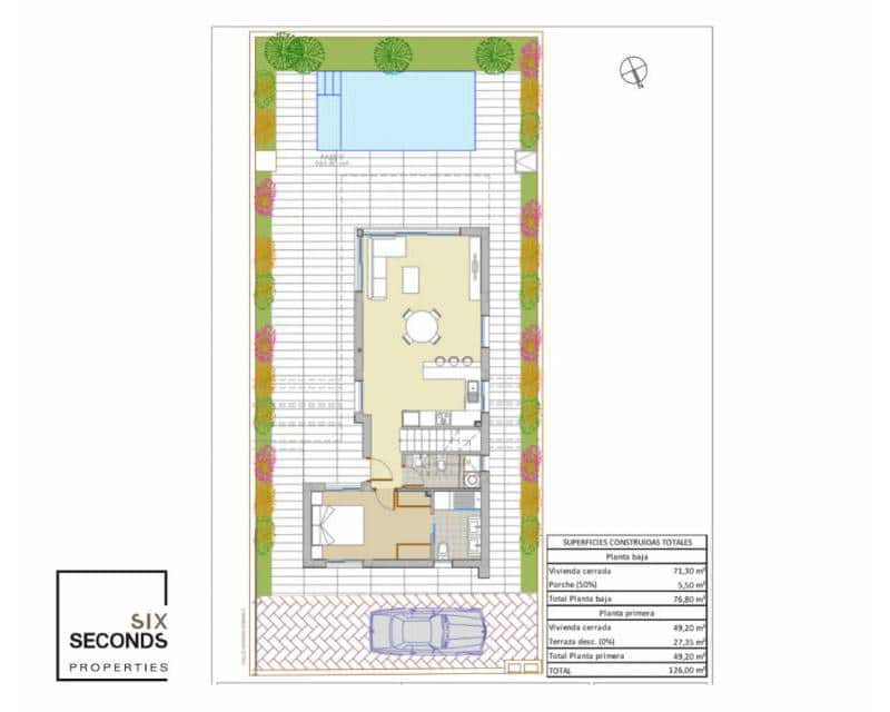 3 soveværelse Villa til salg i Pilar de la Horadada med swimmingpool garage - € 460.000 (Ref: 7003499)