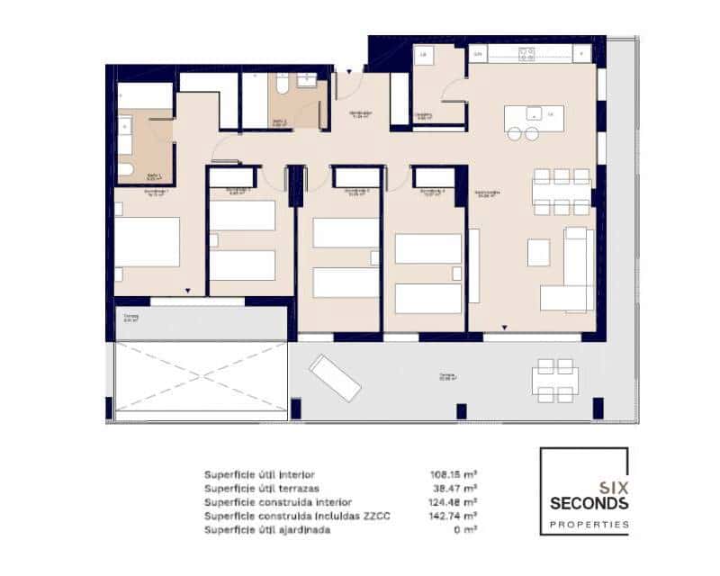 4 sovrum Lägenhet till salu i Denia med pool garage - 596 500 € (Ref: 7046740)