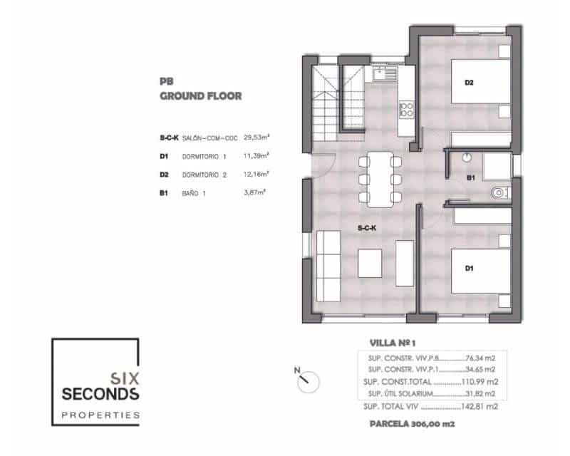 Chalet de 3 habitaciones en Ciudad Quesada en venta con garaje - 459.900 € (Ref: 7106466)
