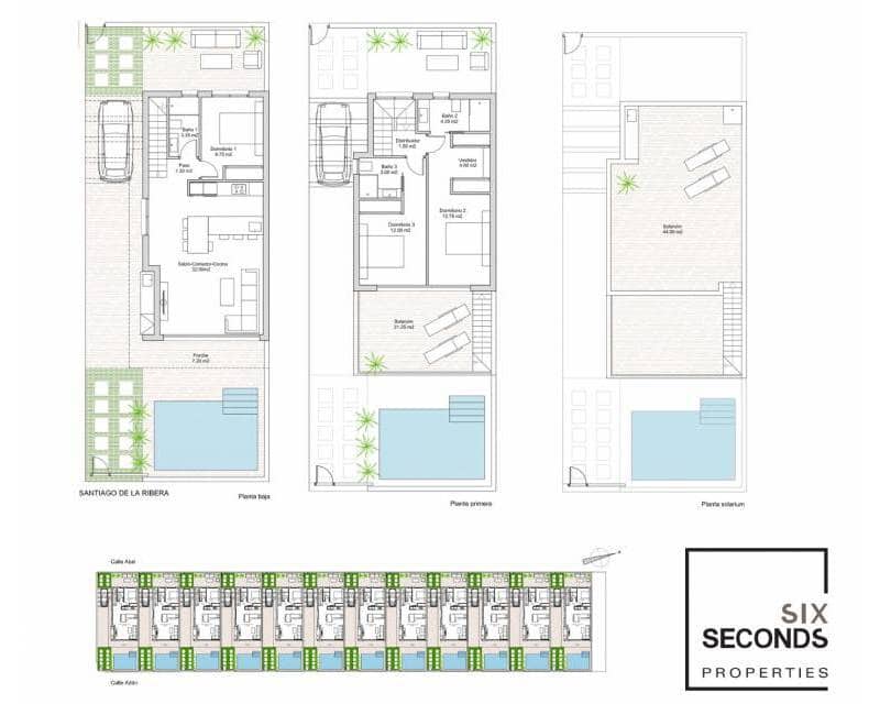 3 soverom Villa til salgs i Santiago de la Ribera med svømmebasseng garasje - € 385 000 (Ref: 7144197)