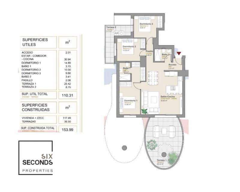 3 soveværelse Lejlighed til salg i Calpe / Calp med swimmingpool garage - € 625.000 (Ref: 7211452)