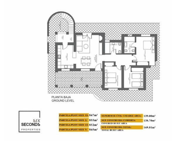 Chalet de 3 habitaciones en Las Palas, Fuente Alamo de Murcia en venta con garaje - 299.000 € (Ref: 7286256)