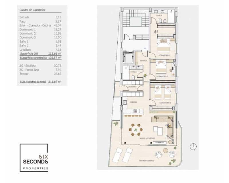 3 soveværelse Lejlighed til salg i Alicante by med swimmingpool garage - € 1.015.173 (Ref: 7379267)
