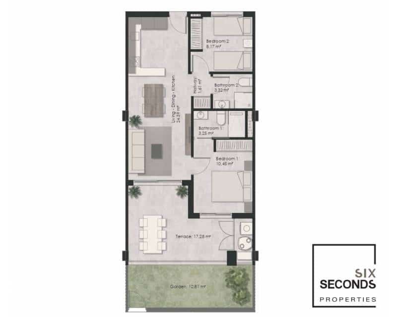 2 Zimmer Apartment zu verkaufen in La Mata mit Pool Garage - 285.000 € (Ref: 7419264)