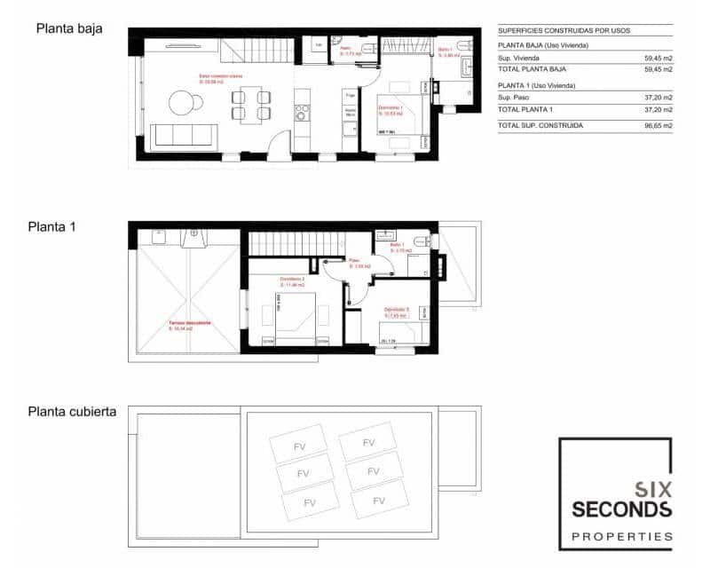 3 sypialnia Dom szeregowy na sprzedaż w Daya Nueva z basenem - 299 000 € (Ref: 7432784)