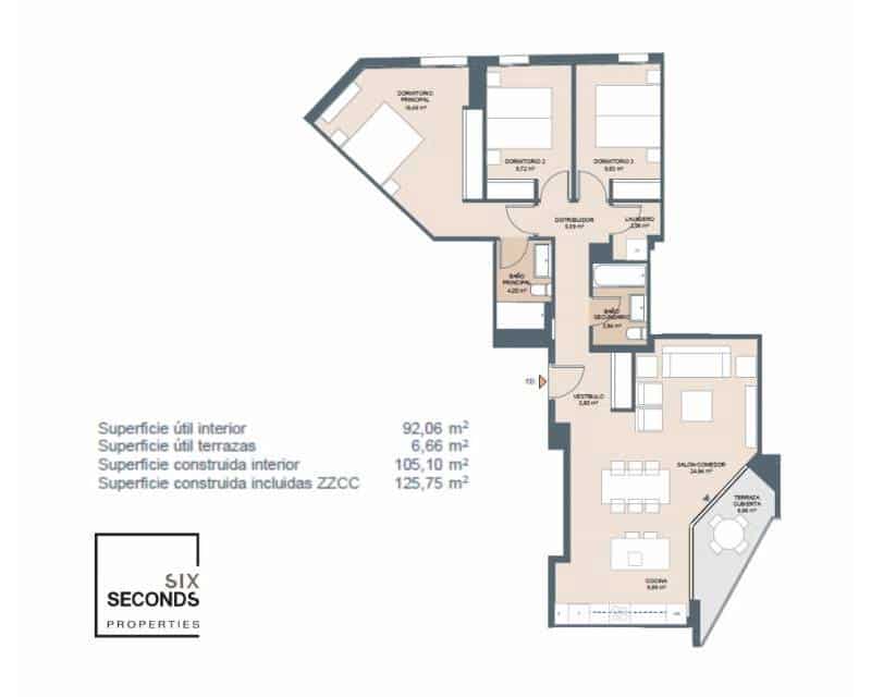 3 bedroom Flat for sale in Alicante / Alacant city with pool garage - € 468,600 (Ref: 7461003)