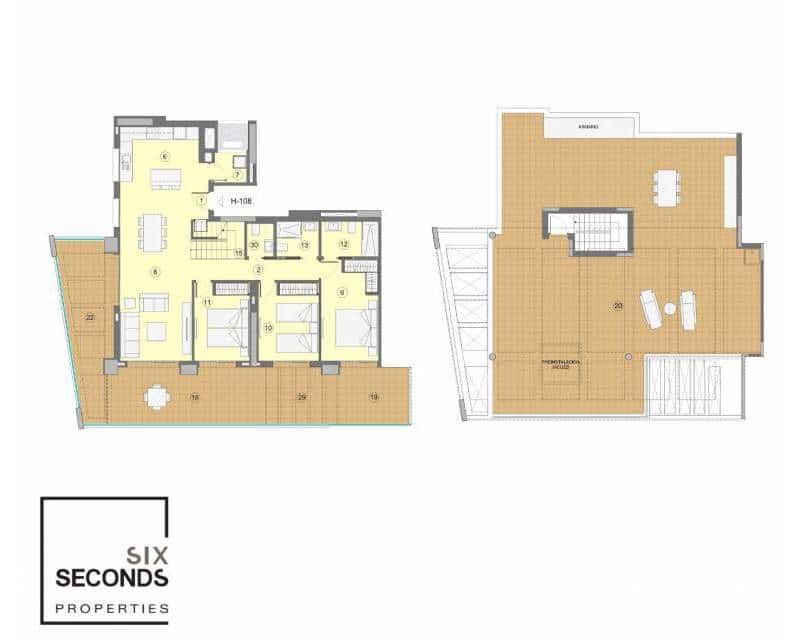 3 chambre Penthouse à vendre à Benidorm avec piscine garage - 800 000 € (Ref: 7501394)