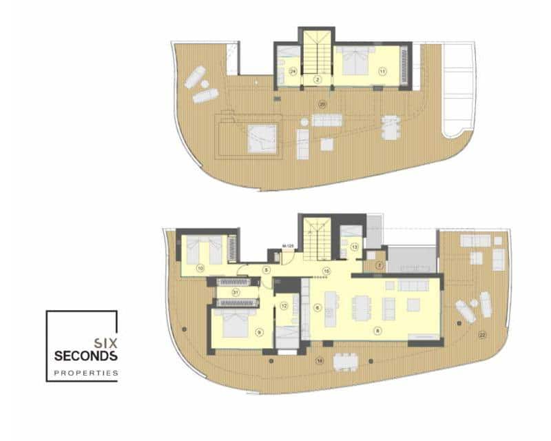 3 soveværelse Penthouse til salg i Benidorm med swimmingpool garage - € 1.998.000 (Ref: 7501401)