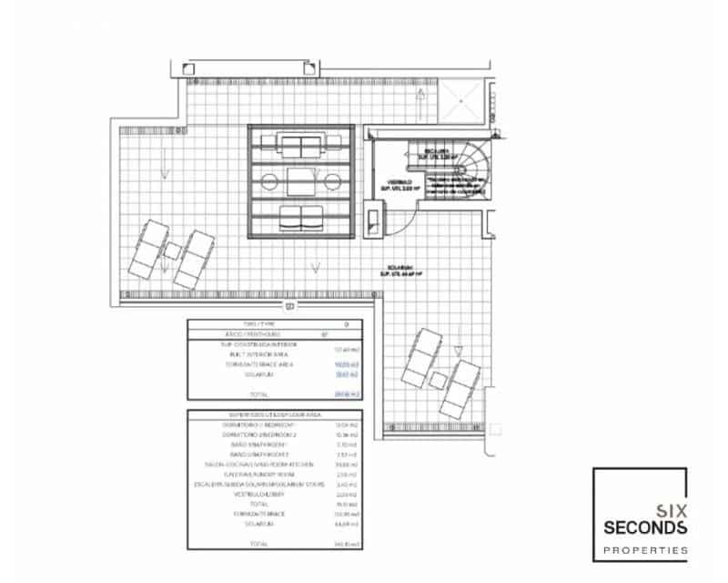 2 soverom Penthouse til salgs i Los Dolses med svømmebasseng - € 450 000 (Ref: 7502972)