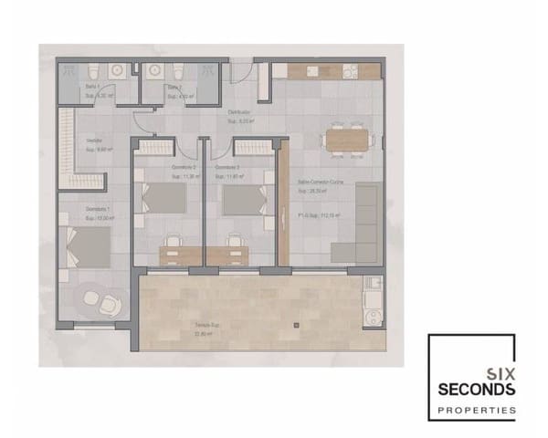 3 chambre Appartement à vendre à Torre-Pacheco avec piscine garage - 196 000 € (Ref: 7516333)