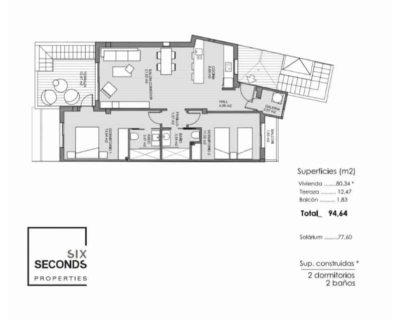 2 chambre Penthouse à vendre à El Raso avec piscine garage - 370 000 € (Ref: 7519157)