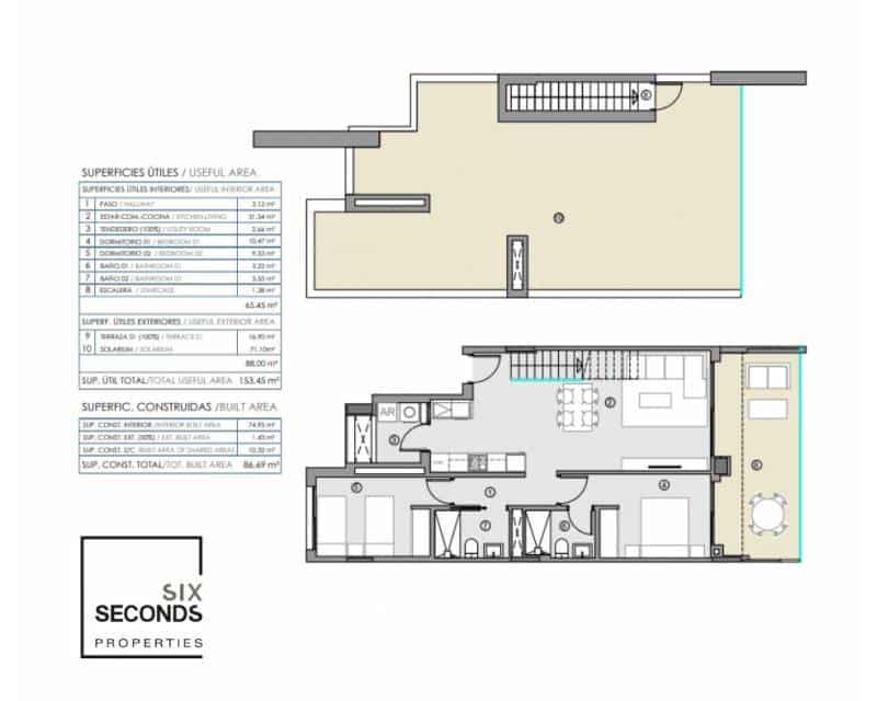 2 chambre Penthouse à vendre à Punta Prima avec piscine garage - 424 000 € (Ref: 7532962)