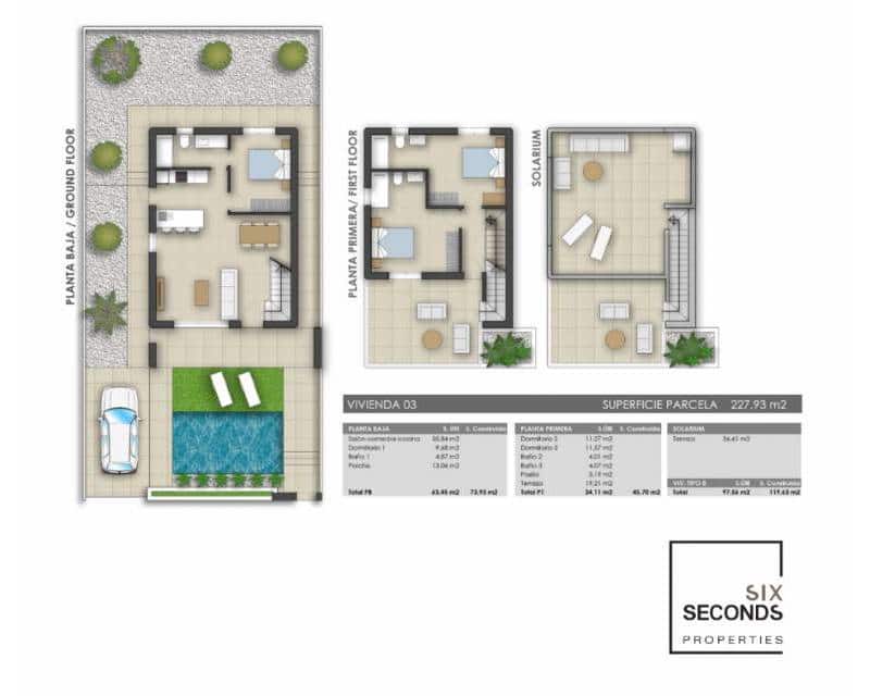 3 makuuhuone Huvila myytävänä paikassa Pilar de la Horadada mukana uima-altaan - 469 000 € (Ref: 7596327)