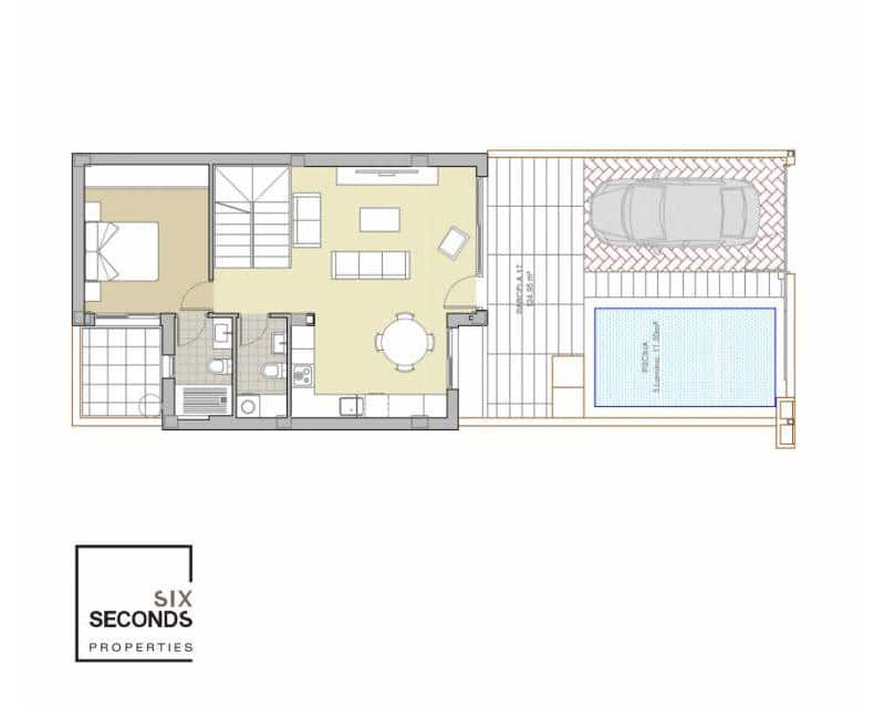 3 sypialnia Dom szeregowy na sprzedaż w Ciudad Quesada z basenem garażem - 365 900 € (Ref: 7721621)